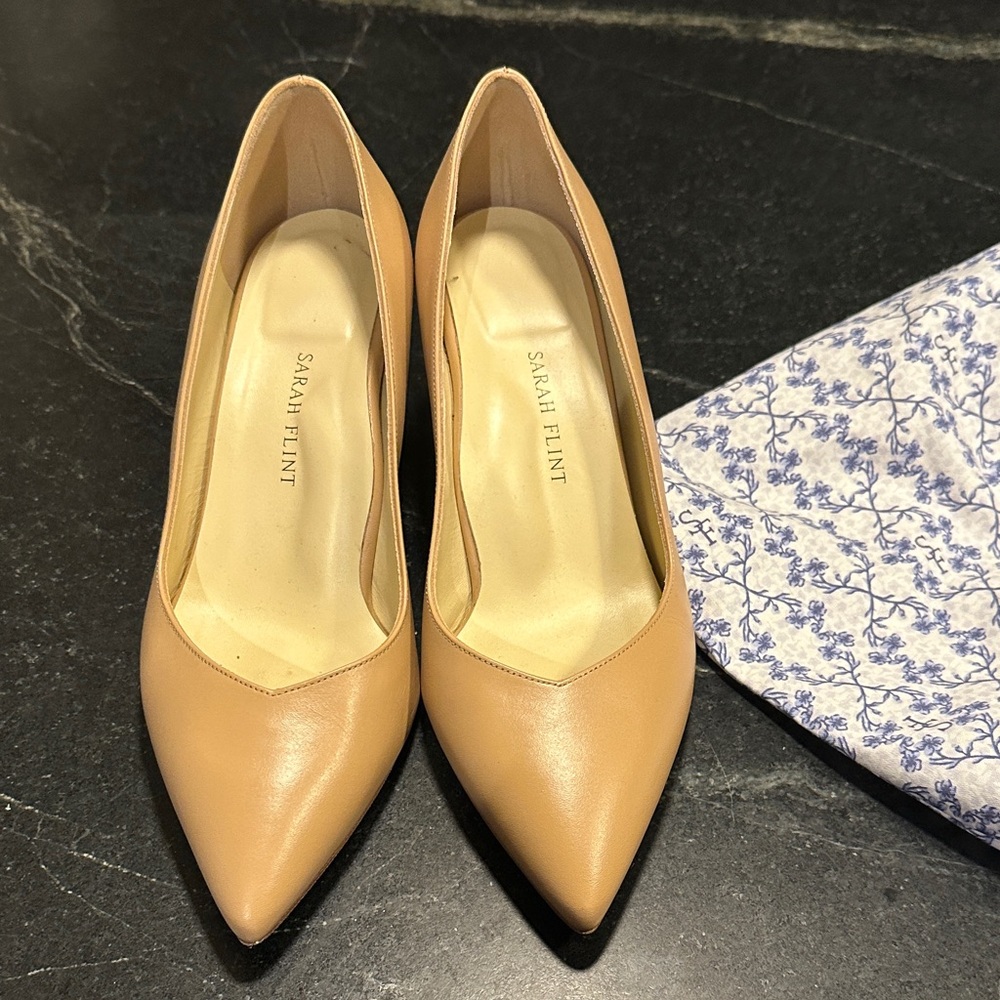 Sarah Flint Nude Leather Heels